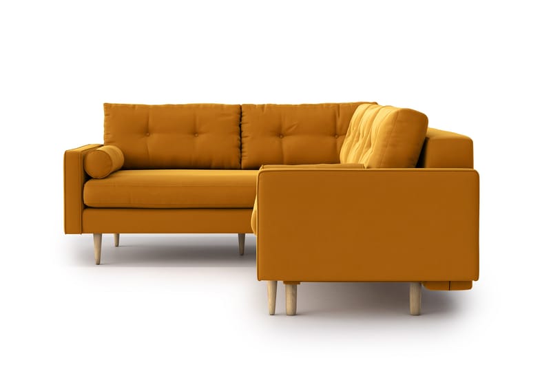 SHILOH Bäddsoffa med Divan Gul - Möbler - Vardagsrum - Bäddsoffor - Hörnbäddsoffa