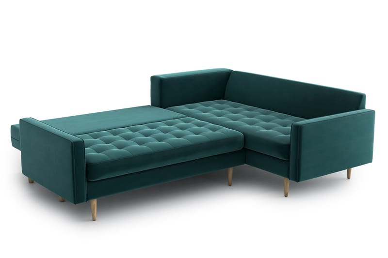SHILOH Bäddsoffa med Divan Turkos - Möbler - Vardagsrum - Bäddsoffor - Hörnbäddsoffa