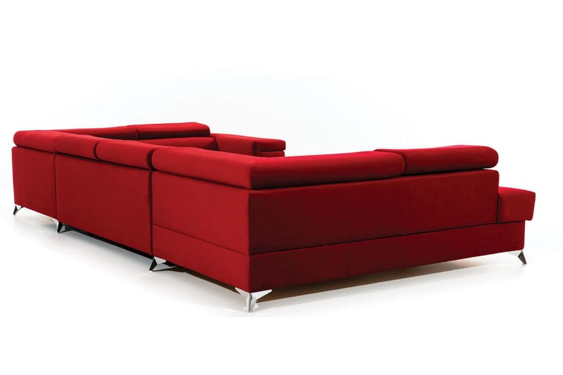 Theriago Hörnbäddsoffa med Divan Vänster - Röd - Möbler - Vardagsrum - Bäddsoffor - Hörnbäddsoffa