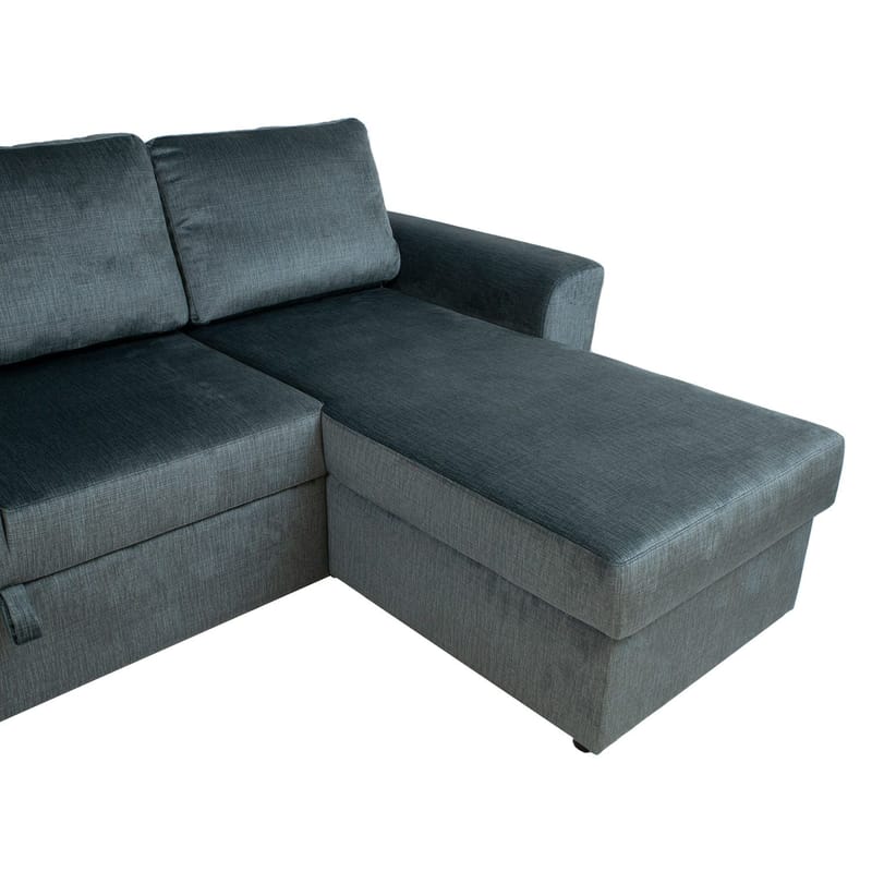 Hörnbäddsoffa Tjörnö - Grön sammet - Möbler - Vardagsrum - Bäddsoffor - Hörnbäddsoffa