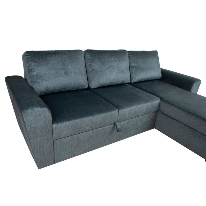 Hörnbäddsoffa Tjörnö - Grön sammet - Möbler - Vardagsrum - Bäddsoffor - Hörnbäddsoffa