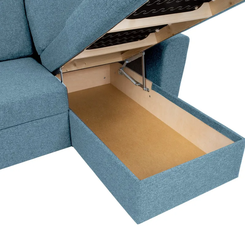 Hörnbäddsoffa Tjörnö - Ljusblå - Möbler - Vardagsrum - Bäddsoffor - Hörnbäddsoffa