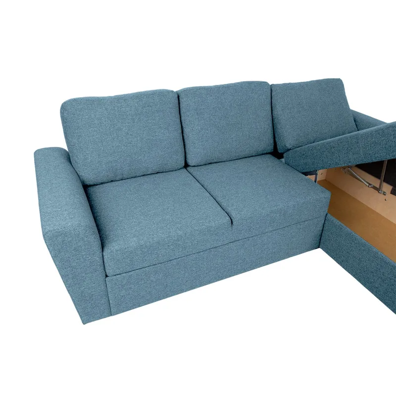 Hörnbäddsoffa Tjörnö - Ljusblå - Möbler - Vardagsrum - Bäddsoffor - Hörnbäddsoffa
