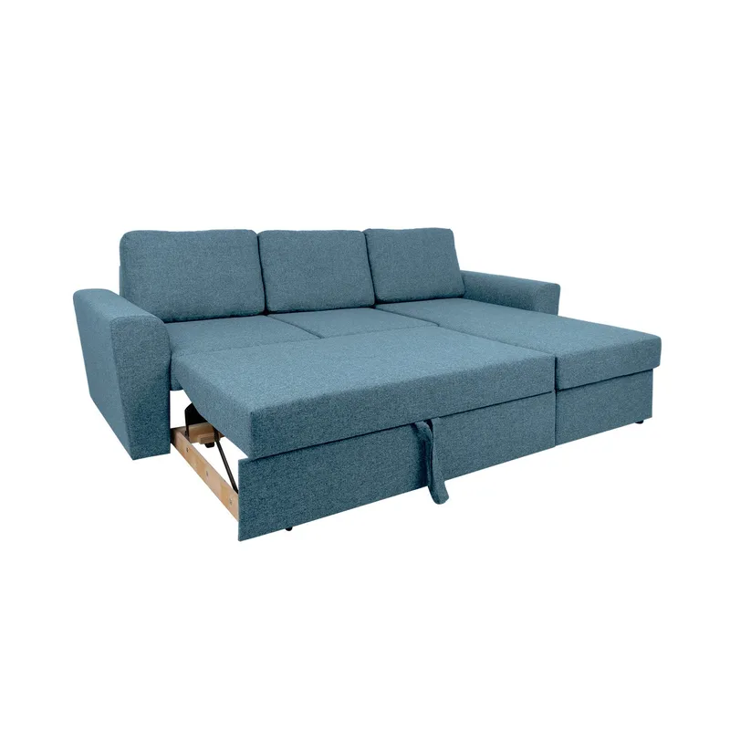 Hörnbäddsoffa Tjörnö - Ljusblå - Möbler - Vardagsrum - Bäddsoffor - Hörnbäddsoffa