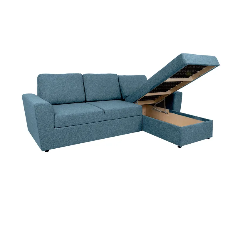 Hörnbäddsoffa Tjörnö - Ljusblå - Möbler - Vardagsrum - Bäddsoffor - Hörnbäddsoffa