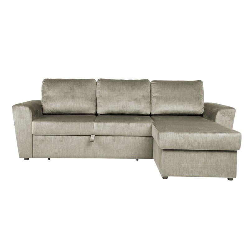 Hörnbäddsoffa Tjörnö sammet - beige sammet - Möbler - Vardagsrum - Bäddsoffor