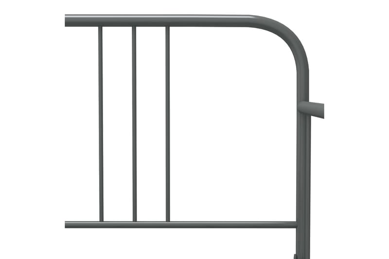 Utdragbar sängram bäddsoffa grå metall 90x200 cm - Grå - Möbler - Vardagsrum - Bäddsoffor - Hörnbäddsoffa