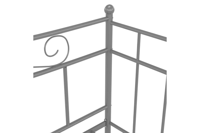 Utdragbar sängram bäddsoffa grå metall 90x200 cm - Grå - Möbler - Vardagsrum - Bäddsoffor - Hörnbäddsoffa