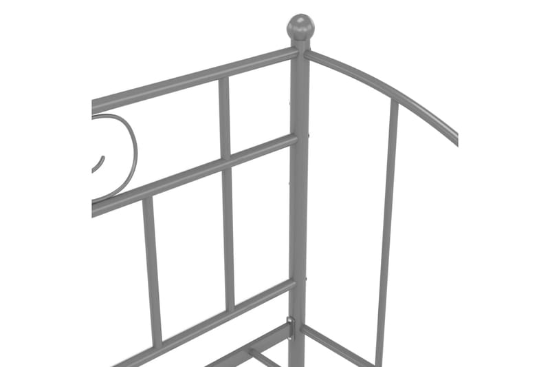 Utdragbar sängram bäddsoffa grå metall 90x200 cm - Grå - Möbler - Vardagsrum - Bäddsoffor - Hörnbäddsoffa