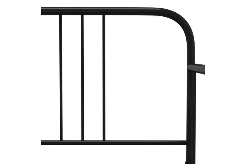 Utdragbar sängram bäddsoffa svart metall 90x200 cm - Svart - Möbler - Vardagsrum - Bäddsoffor - Hörnbäddsoffa