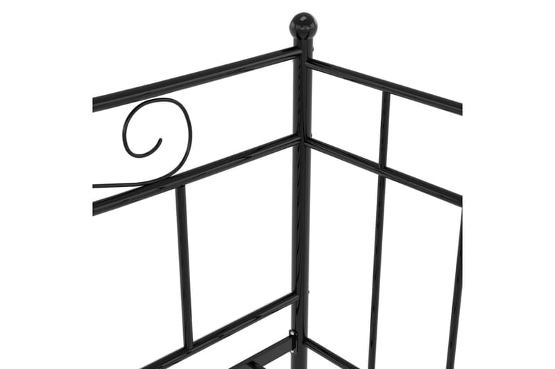 Utdragbar sängram bäddsoffa svart metall 90x200 cm - Svart - Möbler - Vardagsrum - Bäddsoffor - Hörnbäddsoffa