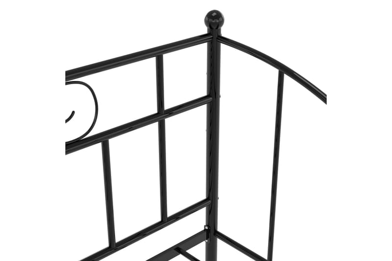 Utdragbar sängram bäddsoffa svart metall 90x200 cm - Svart - Möbler - Vardagsrum - Bäddsoffor - Hörnbäddsoffa