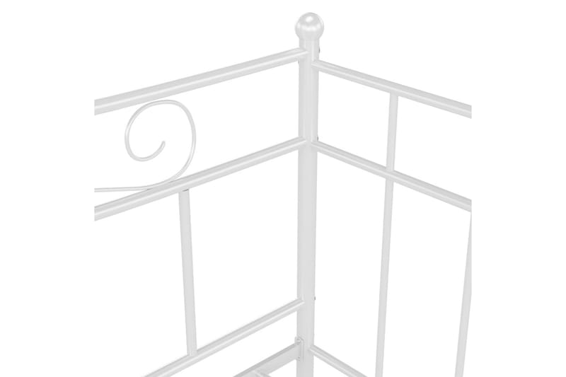 Utdragbar sängram bäddsoffa vit metall 90x200 cm - Vit - Möbler - Vardagsrum - Bäddsoffor - Hörnbäddsoffa