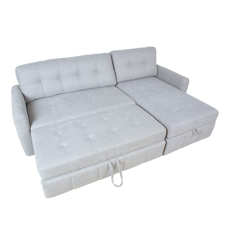Hörnbäddsoffa Porsen - Grå - Möbler - Vardagsrum - Bäddsoffor - Hörnbäddsoffa