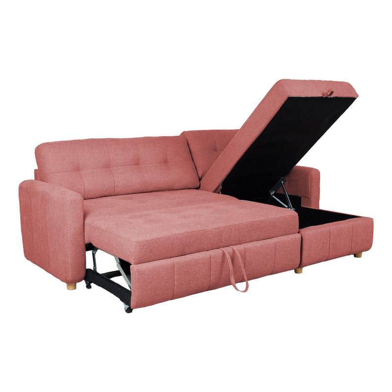 Hörnbäddsoffa Porsen - Rosa - Möbler - Vardagsrum - Bäddsoffor - Hörnbäddsoffa