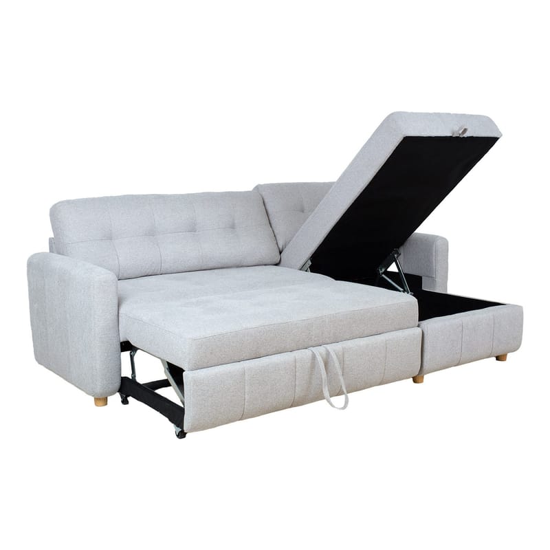Hörnbäddsoffa Porsen - Grå - Möbler - Vardagsrum - Bäddsoffor - Hörnbäddsoffa