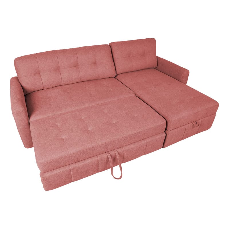 Hörnbäddsoffa Porsen - Rosa - Möbler - Vardagsrum - Bäddsoffor - Hörnbäddsoffa