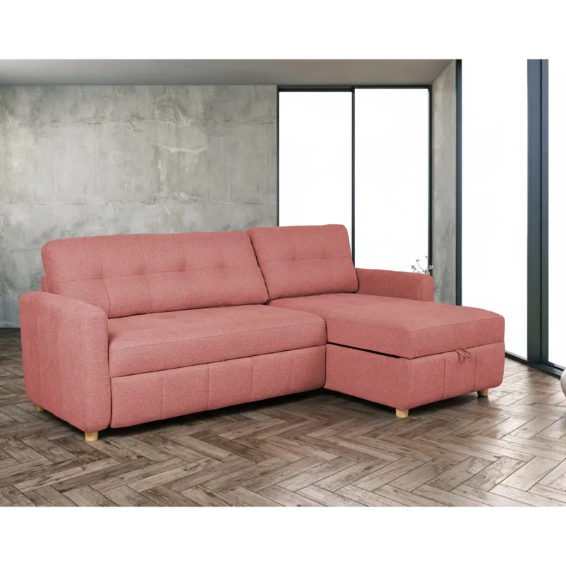 Hörnbäddsoffa Porsen - Rosa - Möbler - Vardagsrum - Bäddsoffor - Hörnbäddsoffa