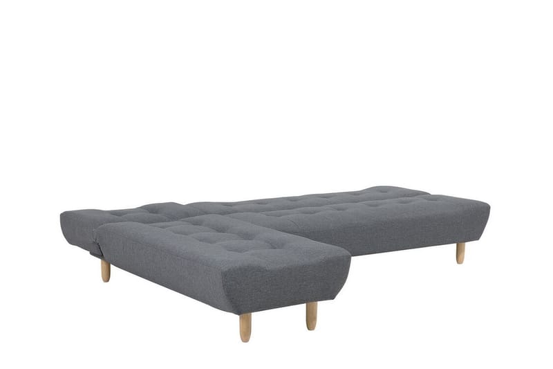 Hörnsofa H 4-sits med sovfunktion mörkgrå ALSTEN - Grå - Möbler - Vardagsrum - Bäddsoffor - Hörnbäddsoffa