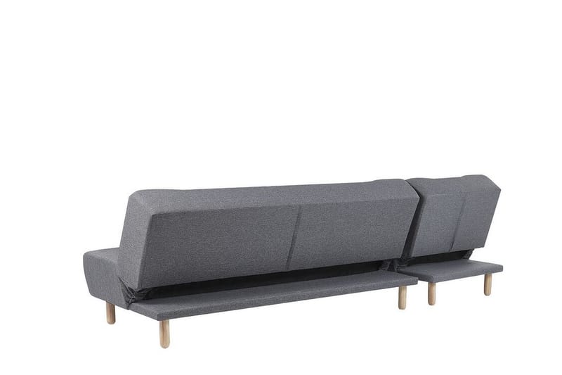 Hörnsofa H 4-sits med sovfunktion mörkgrå ALSTEN - Grå - Möbler - Vardagsrum - Bäddsoffor - Hörnbäddsoffa
