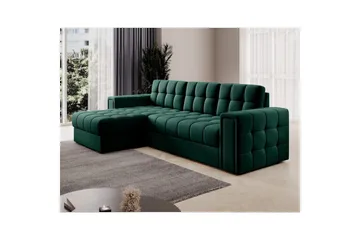 Hörnsoffa Eltap Blenvi 260x150x82 cm - Lukso 35, Grön - Möbler - Vardagsrum - Bäddsoffor