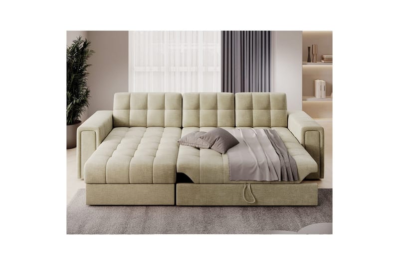 Hörnsoffa Eltap Blenvi 260x150x82 cm - Monolith 04, Beige - Möbler - Vardagsrum - Bäddsoffor