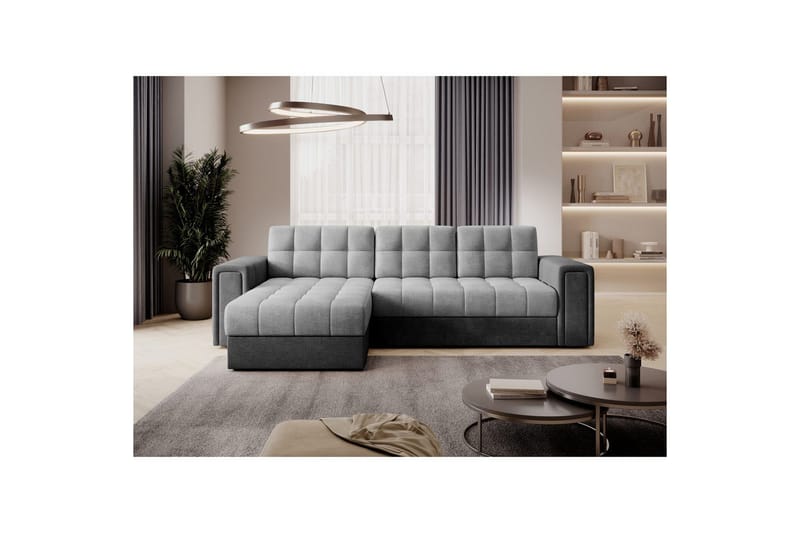 Hörnsoffa Eltap Blenvi 260x150x82 cm - Monolith 84,Monolith 97, Grå - Möbler - Vardagsrum - Bäddsoffor
