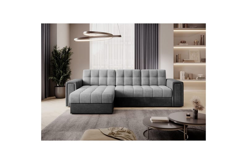Hörnsoffa Eltap Blenvi 260x150x82 cm - Monolith 84,Monolith 97, Grå - Möbler - Vardagsrum - Bäddsoffor