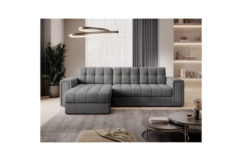 Hörnsoffa Eltap Blenvi 260x150x82 cm - Monolith 85, Grå - Möbler - Vardagsrum - Bäddsoffor