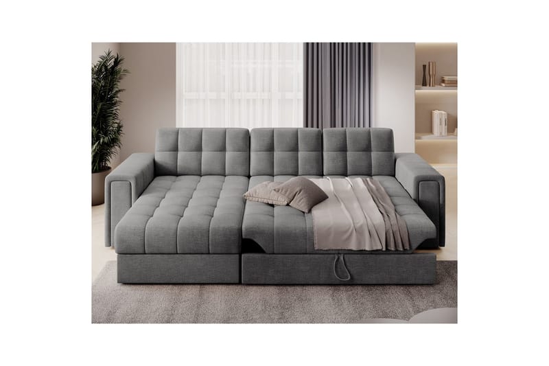 Hörnsoffa Eltap Blenvi 260x150x82 cm - Monolith 85, Grå - Möbler - Vardagsrum - Bäddsoffor