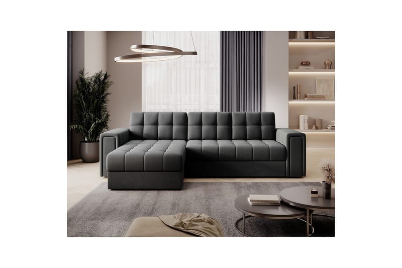 Hörnsoffa Eltap Blenvi 260x150x82 cm - Sola 06, Mörkgrå - Möbler - Vardagsrum - Bäddsoffor