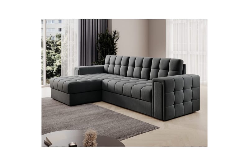 Hörnsoffa Eltap Blenvi 260x150x82 cm - Sola 06, Mörkgrå - Möbler - Vardagsrum - Bäddsoffor