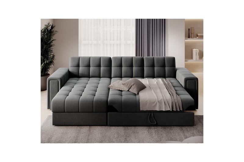 Hörnsoffa Eltap Blenvi 260x150x82 cm - Sola 06, Mörkgrå - Möbler - Vardagsrum - Bäddsoffor