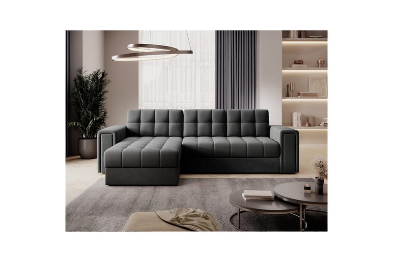 Hörnsoffa Eltap Blenvi 260x150x82 cm - Sola 06, Mörkgrå - Möbler - Vardagsrum - Bäddsoffor