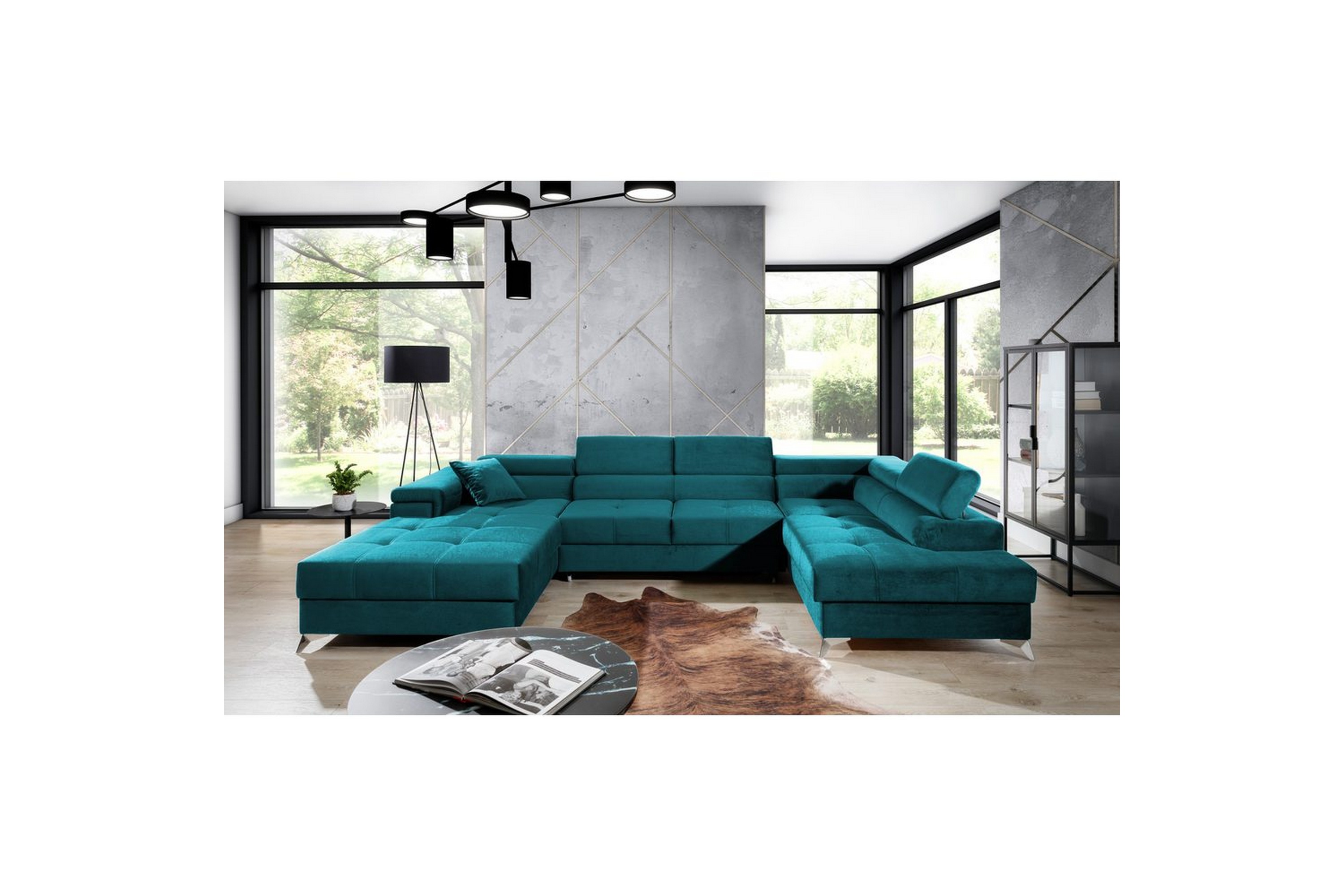 hörnsoffa eltap eduardo 337x205x88 cm - kronos 13, ljusblå, höger