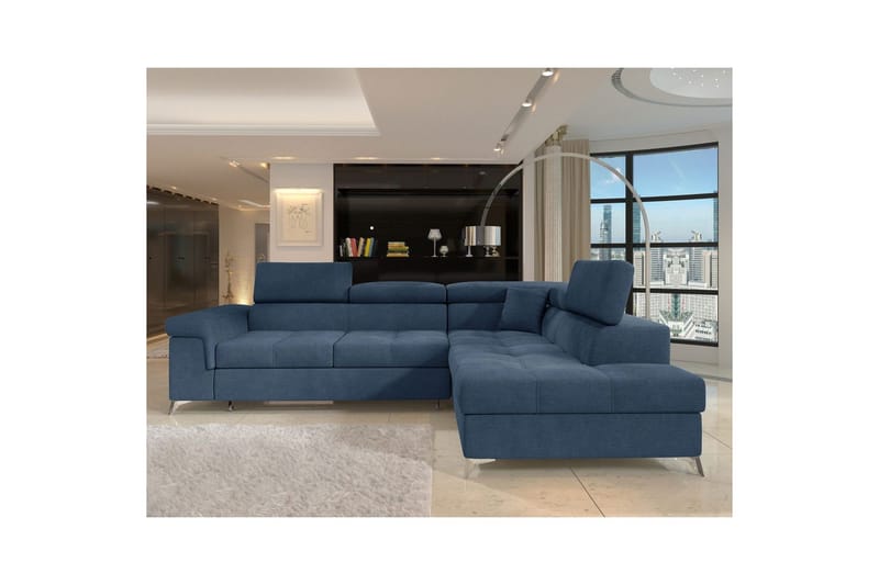 Hörnsoffa Eltap Eridano 275x202x88 cm - Raquel 40, Blå, Höger - Möbler - Vardagsrum - Bäddsoffor