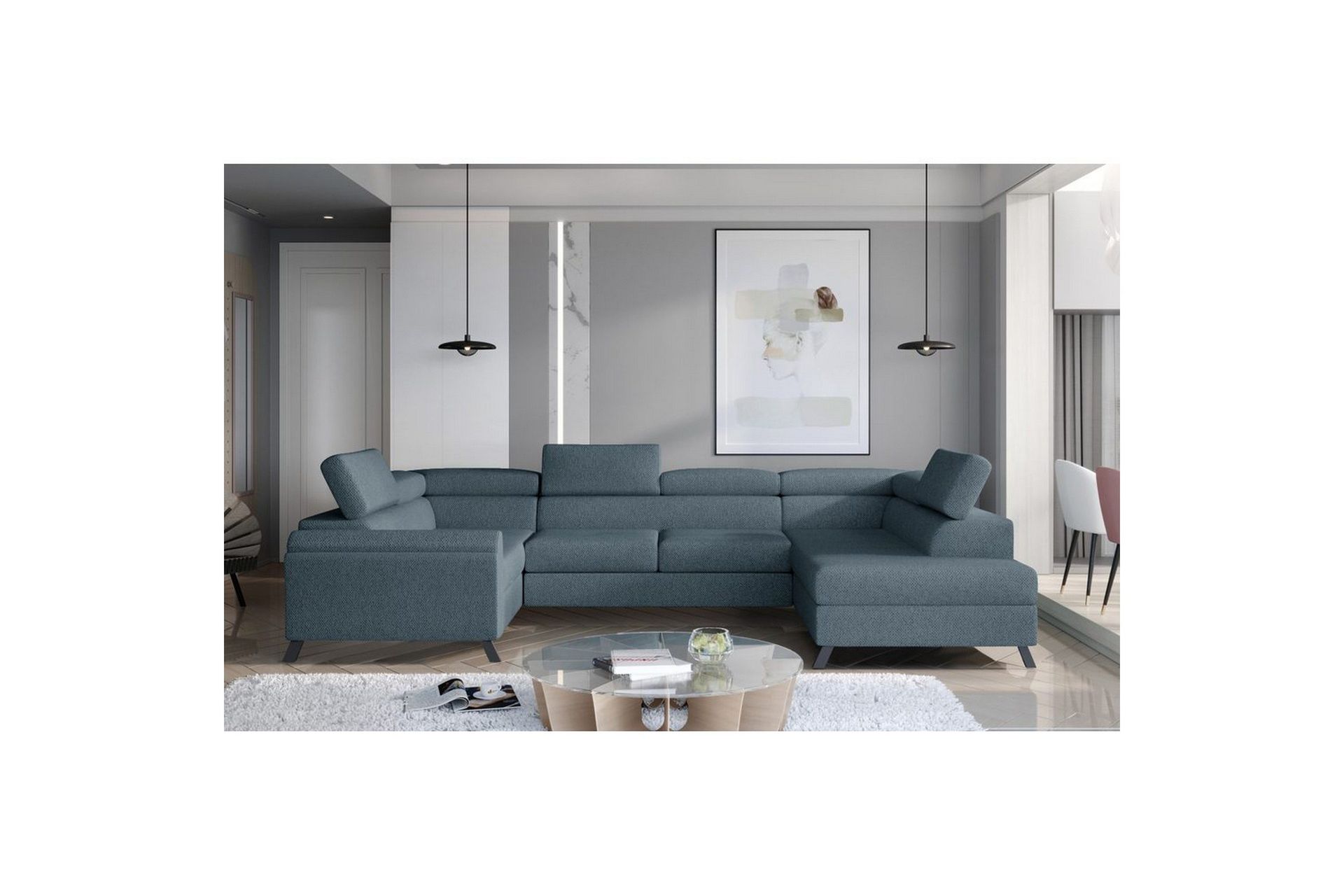 H&ouml;rnsoffa Eltap Escada 336x200x92 cm - Grande 75, Gr&ouml;n, H&ouml;ger