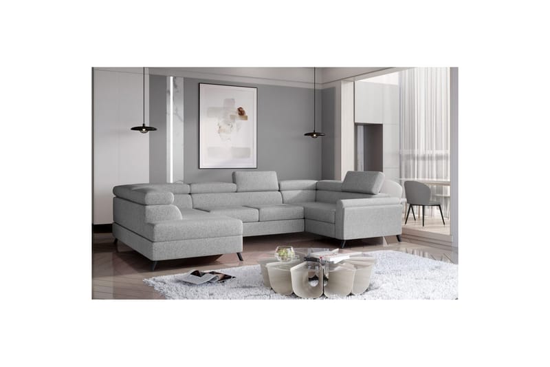 Hörnsoffa Eltap Escada 336x200x92 cm - Grande 81, Grå, Vänster - Möbler - Vardagsrum - Bäddsoffor - Hörnbäddsoffa