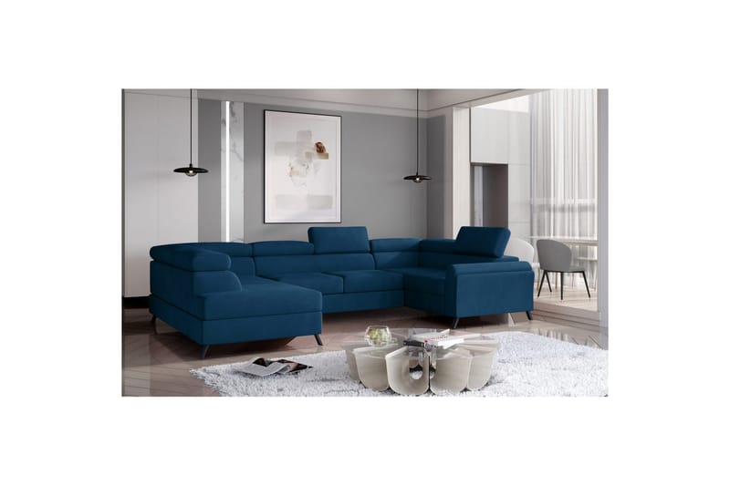 Hörnsoffa Eltap Escada 336x200x92 cm - Monolith 77, Blå, Vänster - Möbler - Vardagsrum - Bäddsoffor - Hörnbäddsoffa
