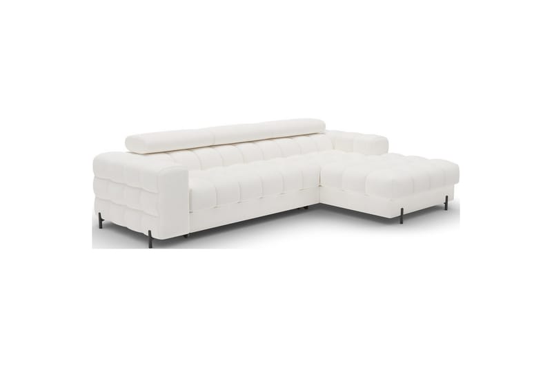 Hörnsoffa Eltap Felro 285x181x93 cm - Amore 01, Vit, Höger - Möbler - Vardagsrum - Bäddsoffor