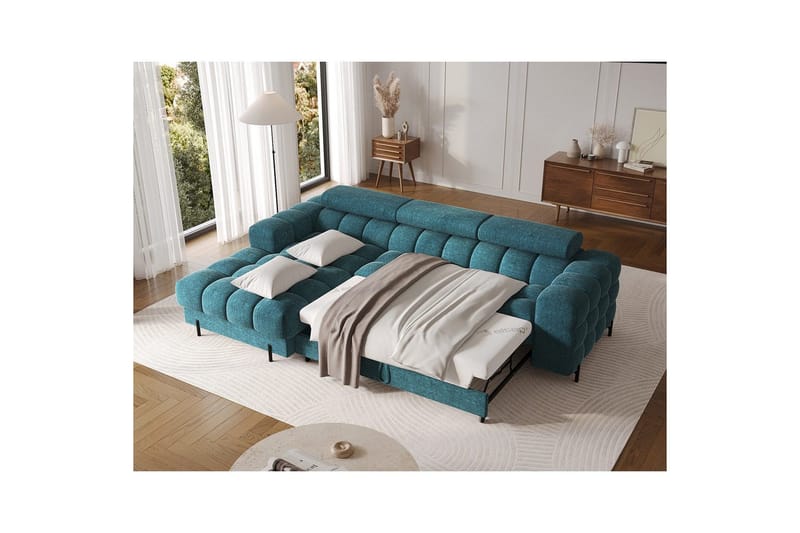 Hörnsoffa Eltap Felro 285x181x93 cm - Amore 40, Blå, Vänster - Möbler - Vardagsrum - Bäddsoffor
