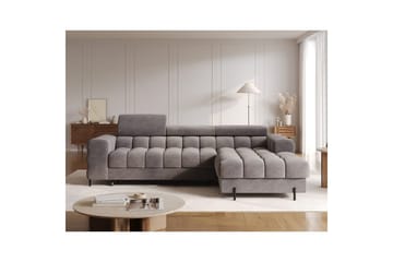 Hörnsoffa Eltap Felro 285x181x93 cm - Aura 04, Grå, Höger - Möbler - Vardagsrum - Bäddsoffor