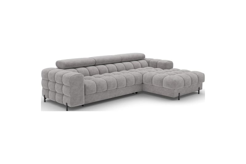 Hörnsoffa Eltap Felro 285x181x93 cm - Aura 04, Grå, Höger - Möbler - Vardagsrum - Bäddsoffor