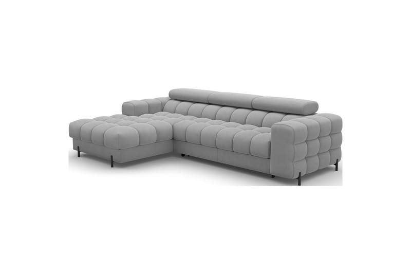 Hörnsoffa Eltap Felro 285x181x93 cm - Aura 04, Grå, Vänster - Möbler - Vardagsrum - Bäddsoffor