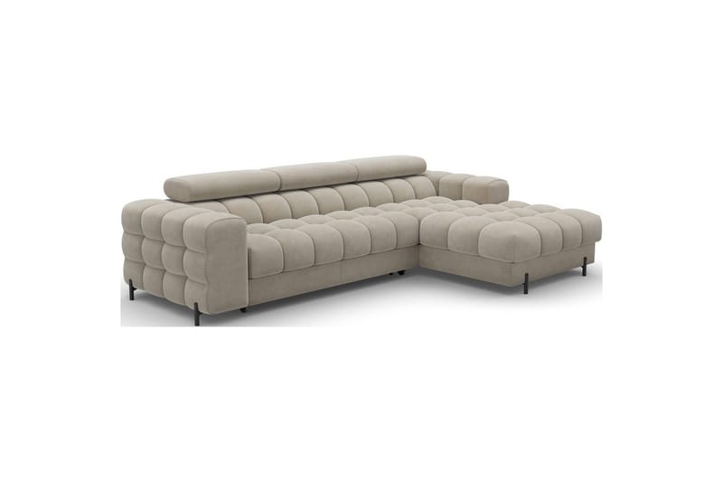 Hörnsoffa Eltap Felro 285x181x93 cm - Aura 18, Beige, Höger - Möbler - Vardagsrum - Bäddsoffor