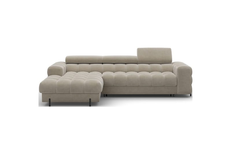 Hörnsoffa Eltap Felro 285x181x93 cm - Aura 18, Beige, Vänster - Möbler - Vardagsrum - Bäddsoffor