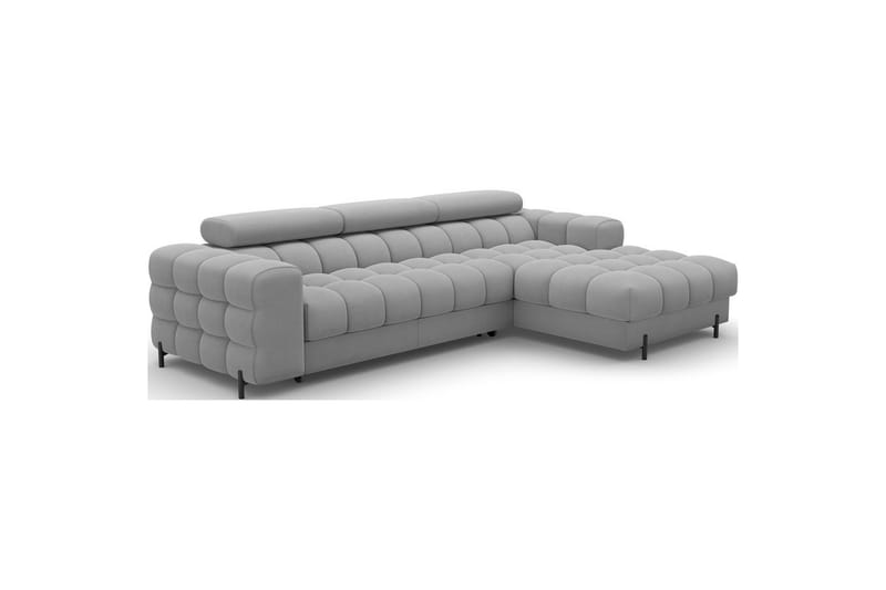 Hörnsoffa Eltap Felro 285x181x93 cm - Sola 04, Grå, Höger - Möbler - Vardagsrum - Bäddsoffor