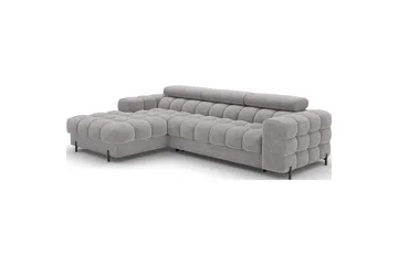 Hörnsoffa Eltap Felro 285x181x93 cm - Sola 04, Grå, Vänster - Möbler - Vardagsrum - Bäddsoffor