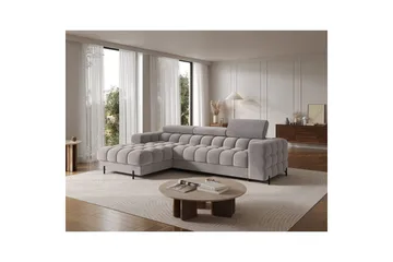 Hörnsoffa Eltap Felro 285x181x93 cm - Sola 04, Grå, Vänster - Möbler - Vardagsrum - Bäddsoffor