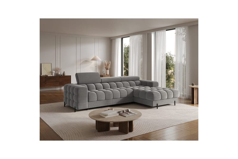 Hörnsoffa Eltap Felro 285x181x93 cm - Sola 06, Mörkgrå, Höger - Möbler - Vardagsrum - Bäddsoffor